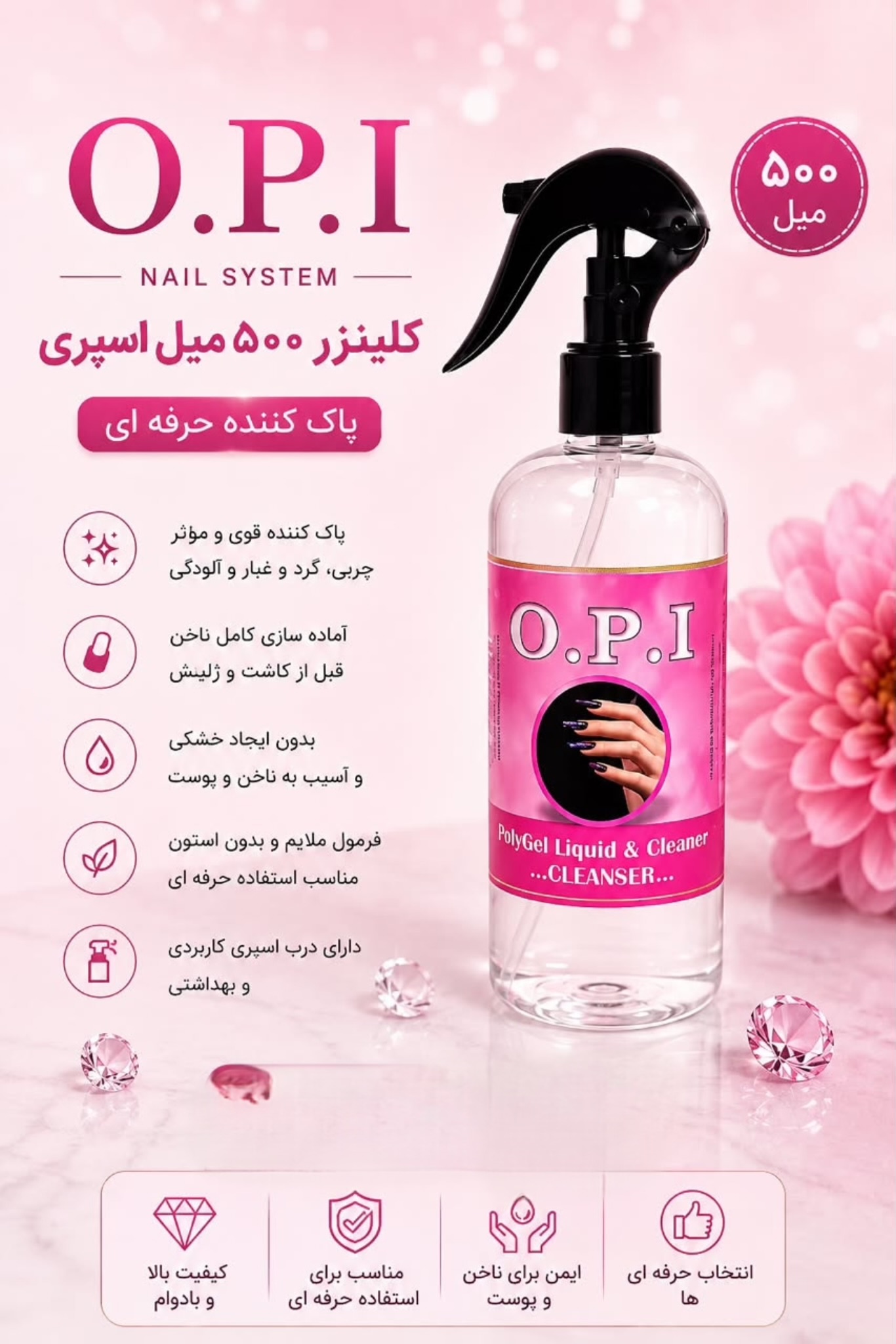 کلینزر 500 میل اسپری OPI