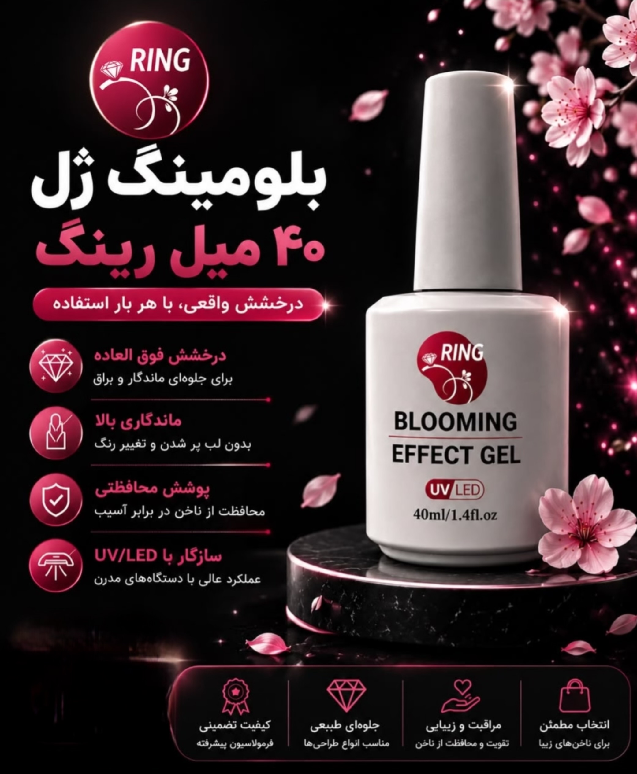 بلومینگ ژل 40 میل Ring